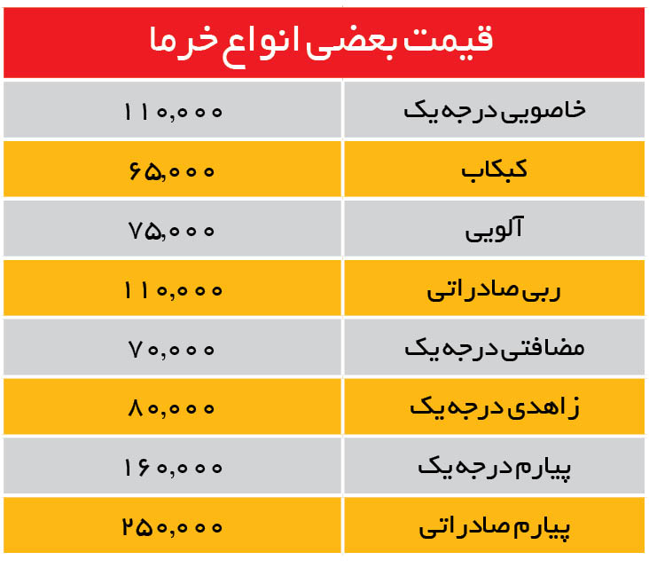 خرما چه قدر جهش قیمت داشته است؟/ جدول قیمت 2